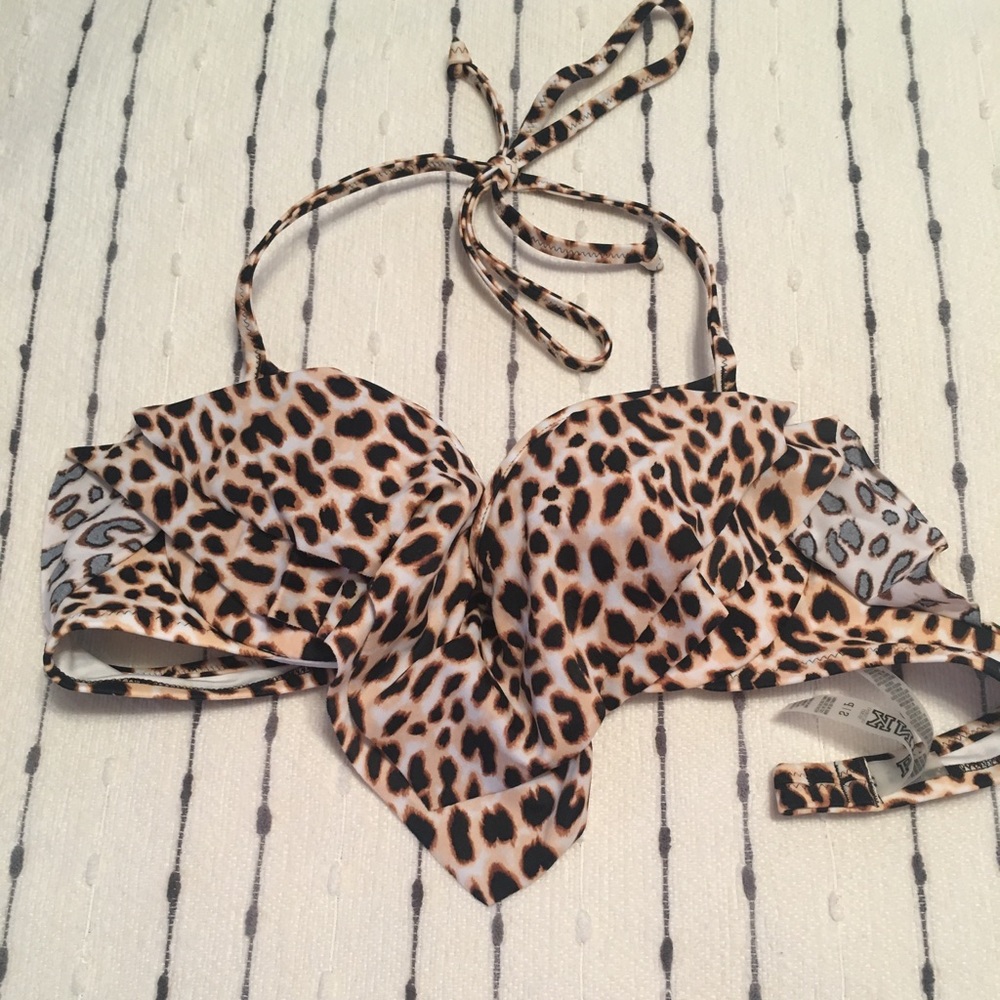 VS PINK: (S) Ruffle Bikini Top